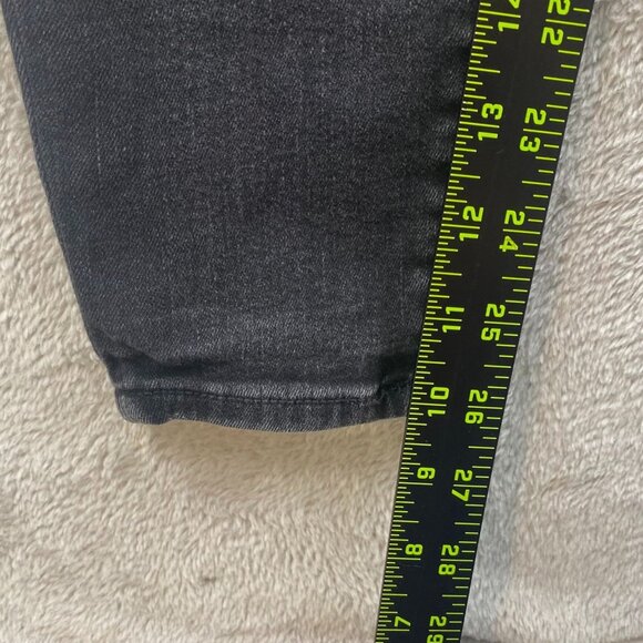 American Eagle Womens Jeans 26 Measured High Rise Skinny Jeggings Black Denim - Picture 5 of 16